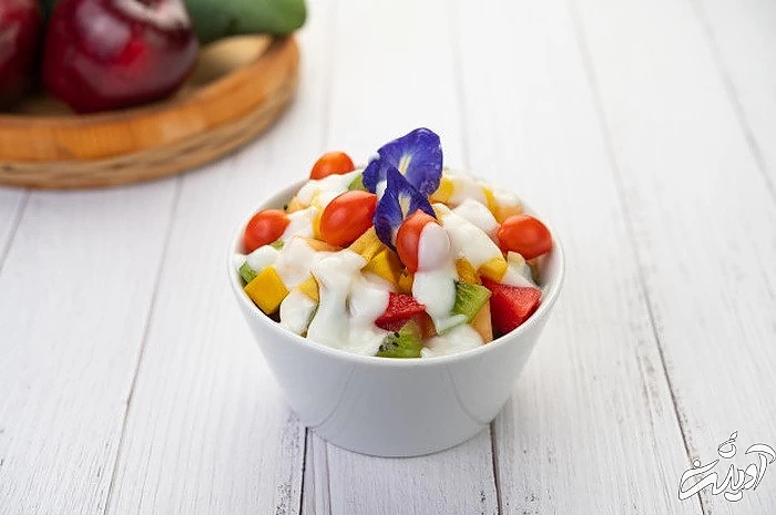 سالاد میوه با ماست و عسل رسپی سالاد میوه